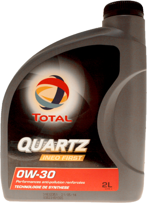 TOTAL - Bidon 2 litres huile moteur Quartz Ineo First 0W30 spéciale PSA - 213831_0