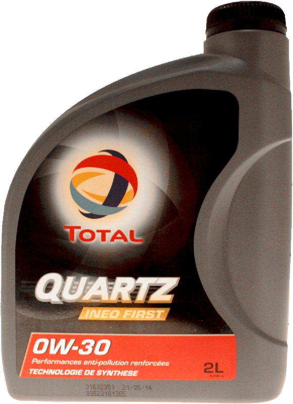 TOTAL - BIDON 2 LITRES HUILE QUARTZ INEO FIRST 0W30 SPÉCIALE PSA - 213831_0