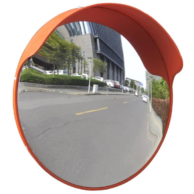 Vidaxl miroir de trafic convexe d'extérieur plastique pc orange 45 cm 141680_0