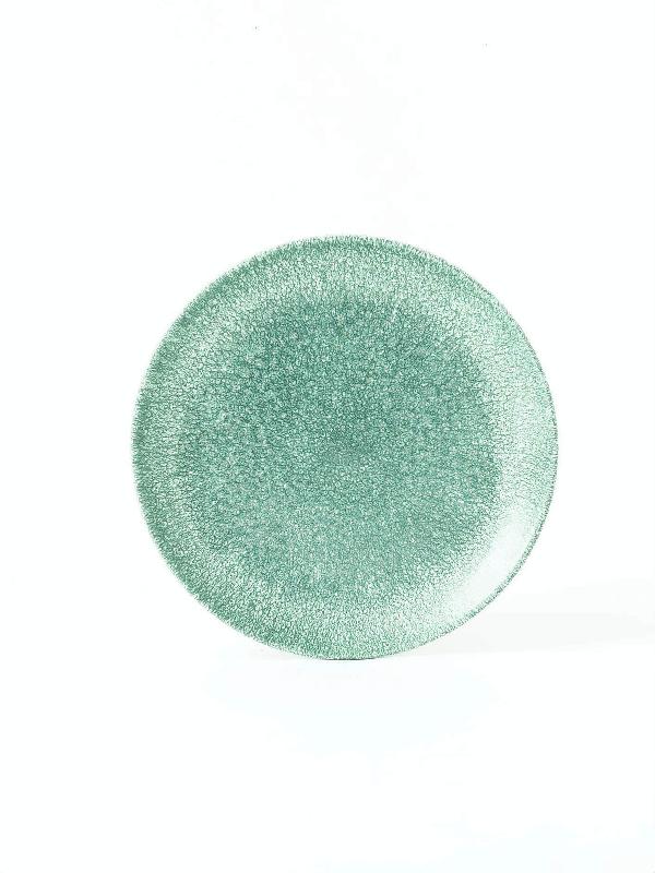 ASSIETTE PLATE ROND BLEU PORCELAINE Ø 21,7 CM RAKU CHURCHILL