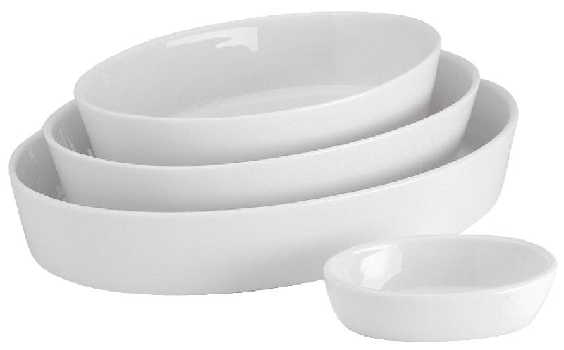 PLAT SABOT OVALE BLANC PORCELAINE 26X19 CM PILLIVUYT