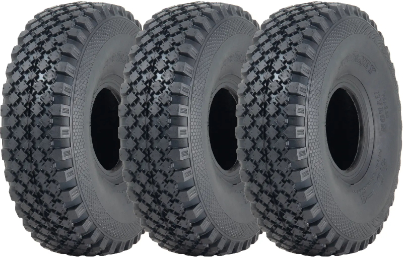 4.00x4 Journey 6-ply Block Tyre Tube Type 160kgs 60 PSI Airport Tug (Set of 3)_0