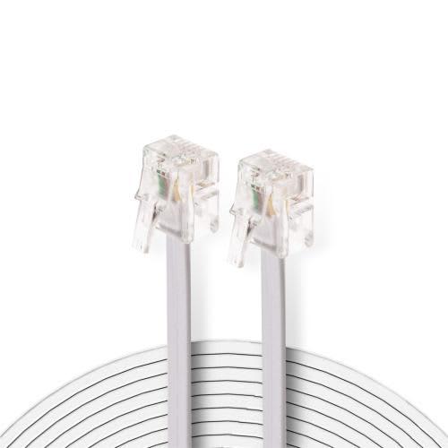 APM - Câble ADSL RJ11 mâle/mâle blanc - 2m_0