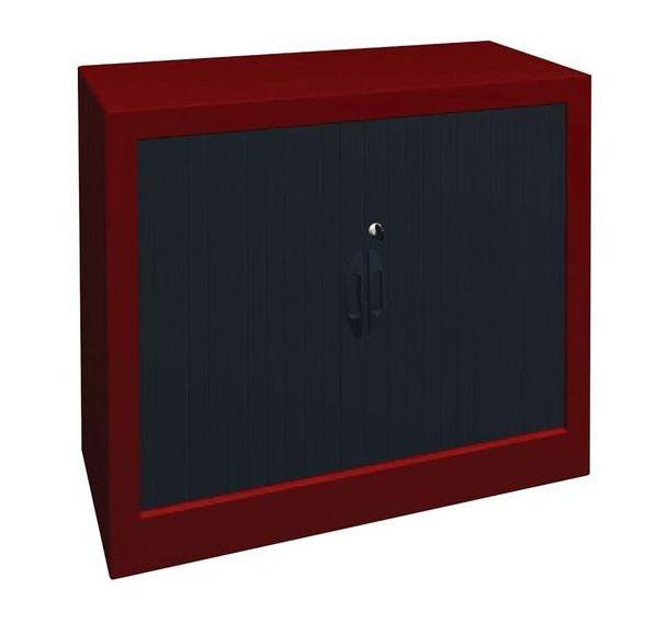 ARMOIRE À RIDEAUX LARGEUR 80 HAUTEUR 69 CM ROUGE-ANTHRACITE - MANUTAN COLLECTIVITÉS