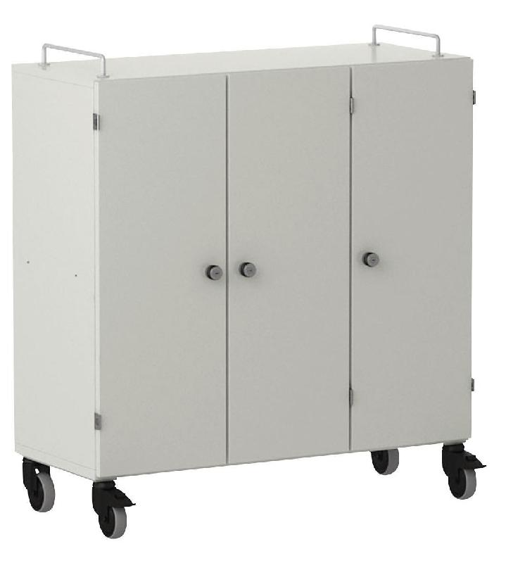 ARMOIRE BASSE SHIFT+ LANDSCAPE MÉLA. 9 CASES 3 PORTES - GRIS ANDES - ANTHRACITE - MANUTAN COLLECTIVITÉS