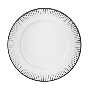 ASSIETTE PLATE BLANCHE 28,5CM EN PORCELAINE AVEC MOTIFS EN RELIEF NOIR - CHEF & SOMMELIER - GINSENG BLACK