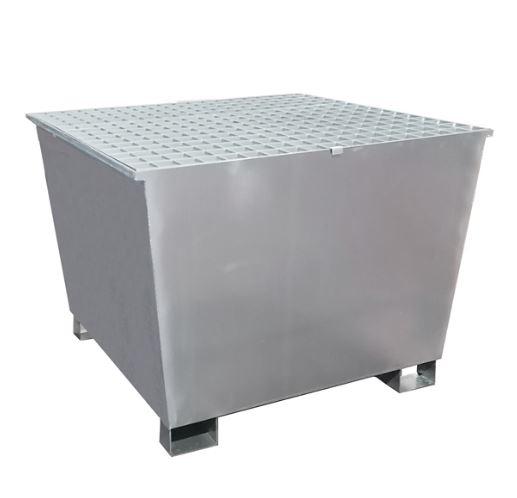 Bac de rétention conique en acier 1 IBC avec une Capacité de rétention de 1000 litres - BG1000UC -  DELAHAYE INDUSTRIES_0