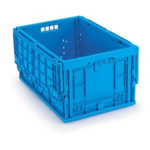 BAC PLASTIQUE PLIANT GERBABLE AVEC OUVERTURE FRONTALE ET COUVERCLE