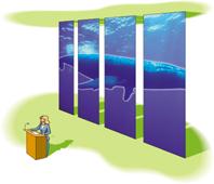 Bannière sous tubes pour stands d'exposition - bâche haute résolution économique_0