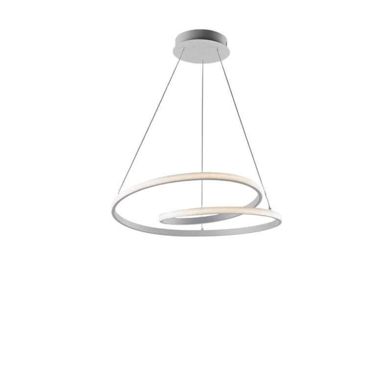 BeLight Suspension Malena métal blanc, LED CCT, télécommande incluse, câbles réglables d.50 cm, style contemporain - blanc 8057724581225_0