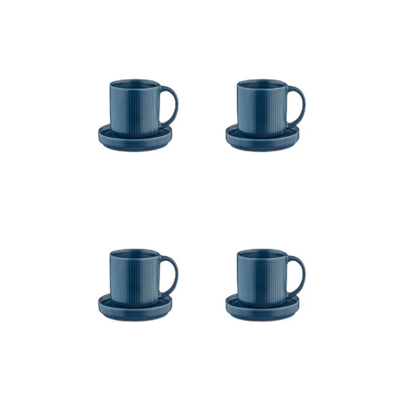 Bjorn Tasse SCANDI 15cl et soucoupe Ø12cm - 8 pièces - Marine - bleu 3701488309728_0