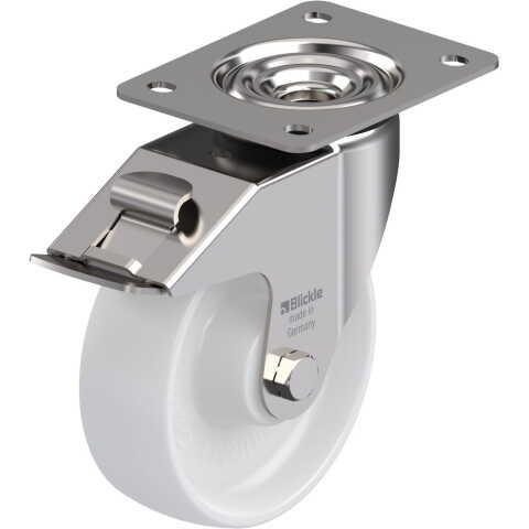 BLICKLE - ROULETTE PIVOTANTE À FREIN Ø 150MM BANDAGE POLYAMIDE PA 6.6 300KG - LEX-PO 150XR-FI