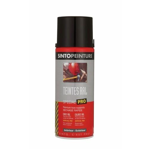 BOMBE DE PEINTURE ANTIROUILLE - MULTI SUPPORTS - 400ML - NOIR SATINÉ SINTO