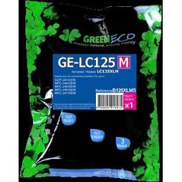 Cartouche d'encre compatible Brother MFC J4410DW/J4510DW (LC125XLM) Magenta 16,6ml avant août 2014 - B125XLMS_0
