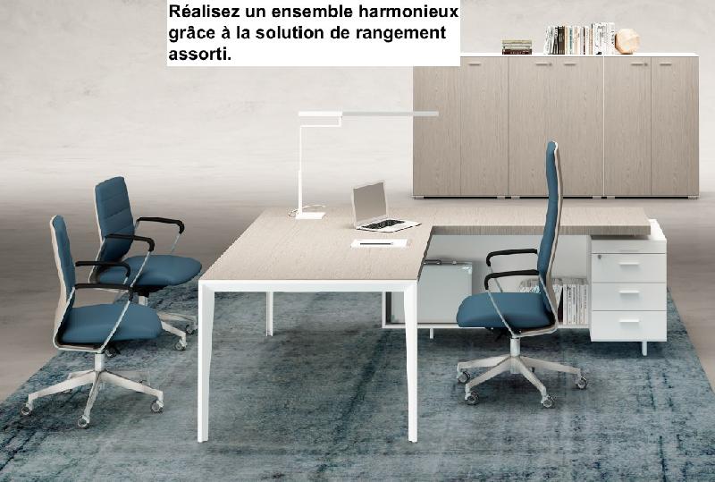 Bureau d'angle mixte série X9- Officity - 212, Droite, Orme gris_0