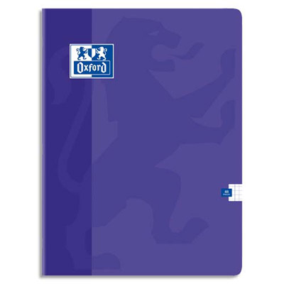 CAHIER OXFORD OPEN FLEX RELIURE PIQÛRE - 24X32CM - 48 PAGES 90G - REGLURE 5X5 - COUVERTURE POLYPRO ASSORTIE
