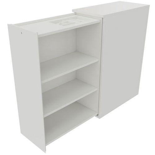 CAISSON OUVERTURE GAUCHE 4 TAB. H115XL40XP45 CM BLANC - CLEN