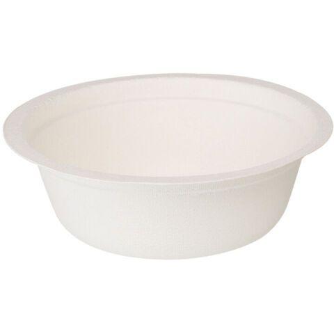 CARTON DE 600 (12 SACHETS DE 50) SALADIERS EN FIBRE DE CANNE RONDS SANS COUVERCLE Ø 155 MM 50 CL