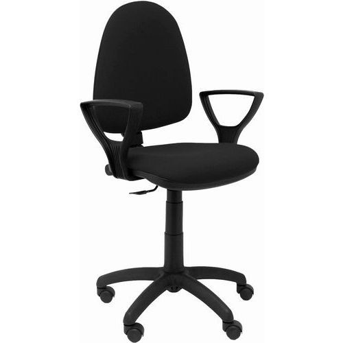 CHAISE DE BUREAU BETETA ACCOUDOIRS FIXES SIMILICUIR - NOIR - PIQUERAS Y CRESPO