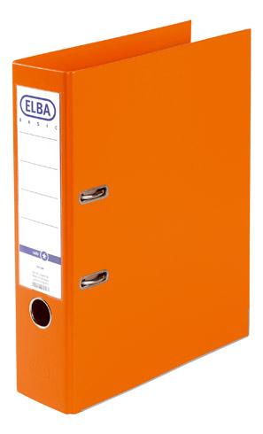 CLASSEUR À LEVIER PLASTIFIÉ OXFORD A4 - DOS 8 CM ORANGE