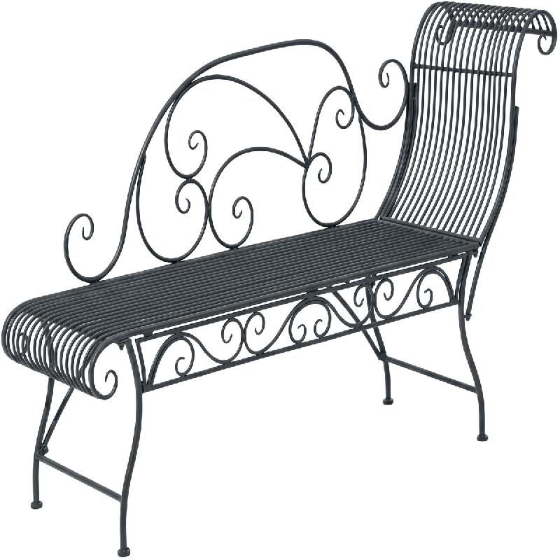 CLP Banc de jardin Karma confortable et résistant pour votre espace extérieur Métal HBT: 78x156x46 cm Anthracite - gris métal 328329_0