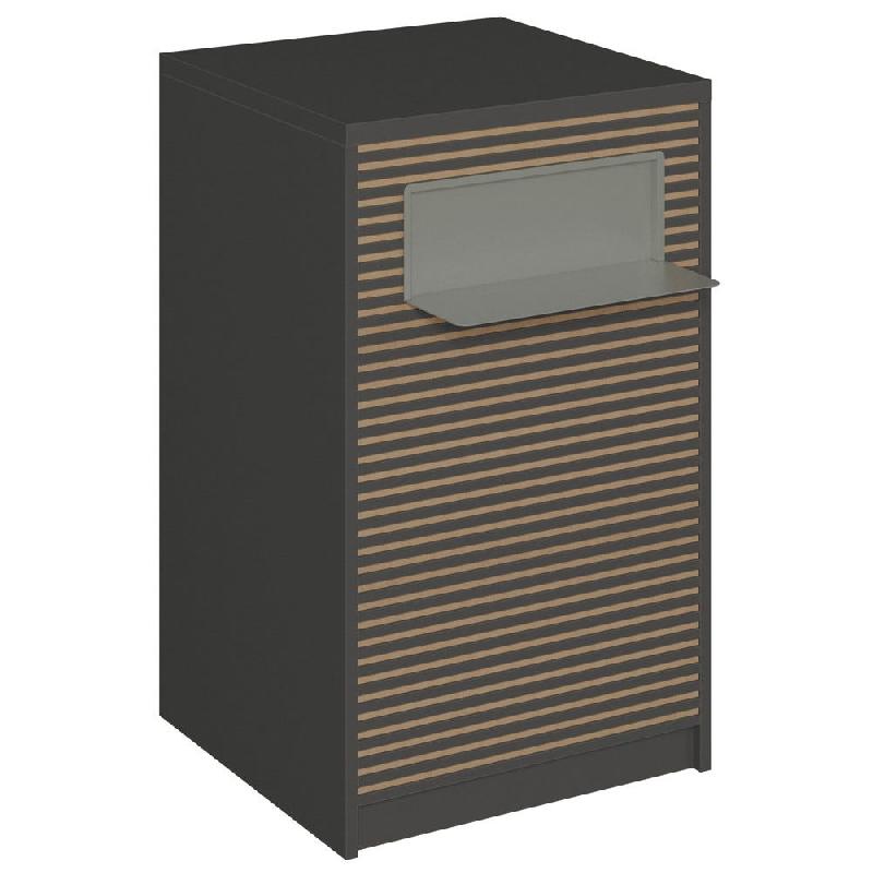 Comptoir Vertigo H T01naturel solo L60cm 1 tabl.Couliss.2tabl.Amovibles anthra_0