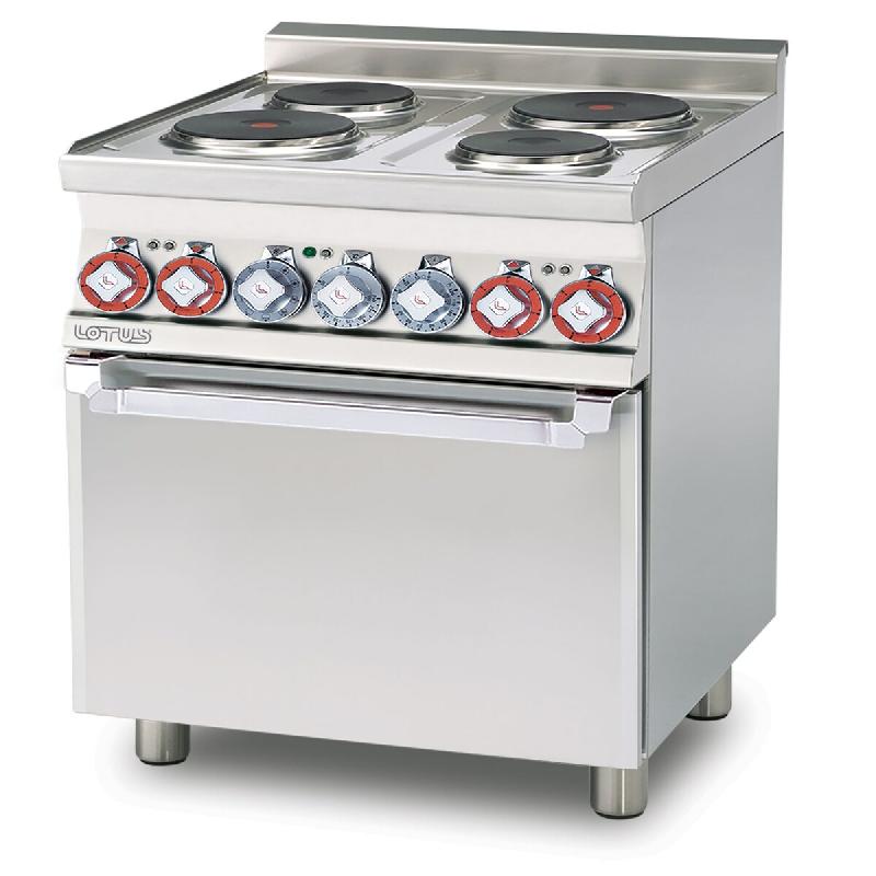 Cuisinière électrique triphasée à 4 plaques avec four électrique multifonctions. Dimensions 60x60 h90 cm. Modèle CFM4-66ET - 2227_0