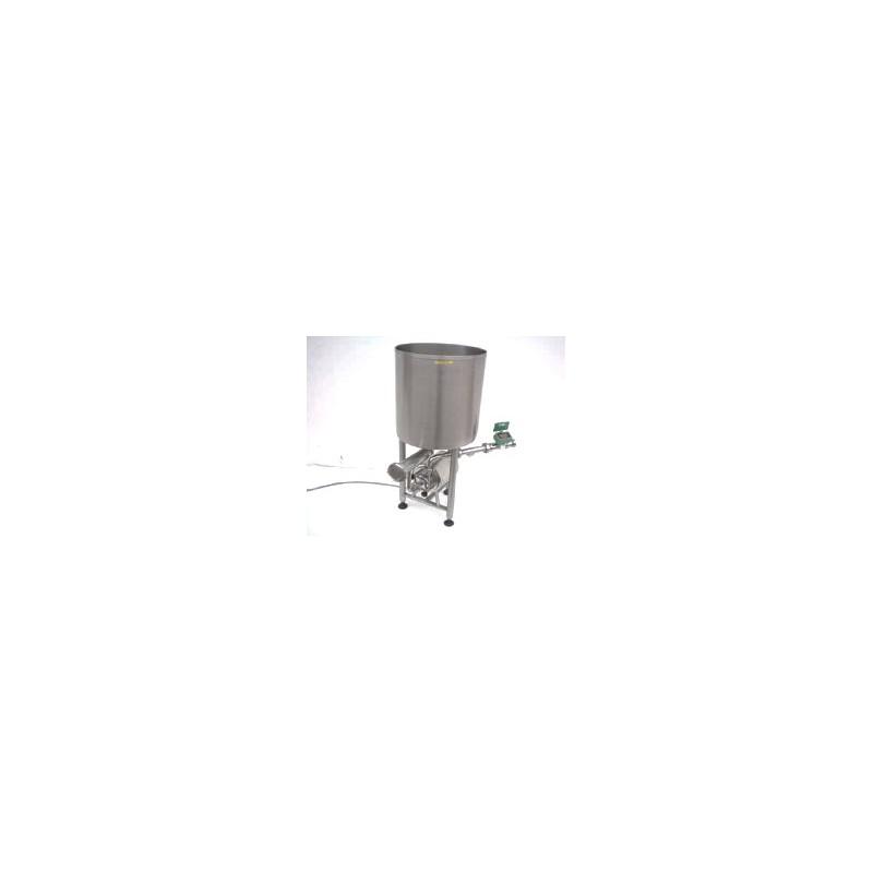 Dépotage manuel de lait 90L - Bac inox ouvert avec vanne 3 voies_0