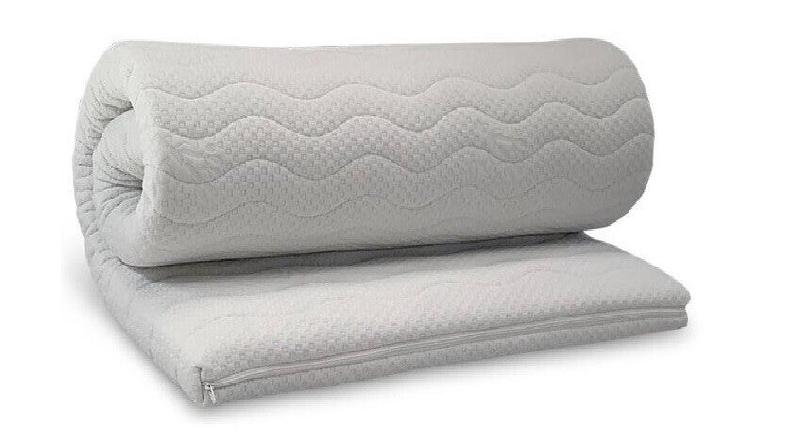 DER Bedding - Surmatelas Topper 160x160 - 6 cm – Mousse froide –  – HR50 – Medium – Housse en bambou - blanc 8721629450589_0