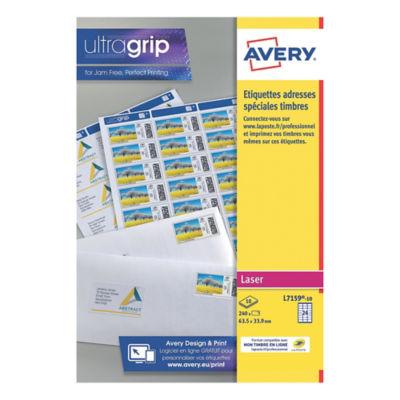 Étiquettes timbres à imprimer - 63,5x33,9 mm - L7159 - 10 planches_0