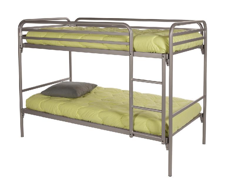 EVOLUTION LIT SUPERPOSÉ SOMMIER TREILLIS 90X190 TAUPE - MANUTAN COLLECTIVITÉS