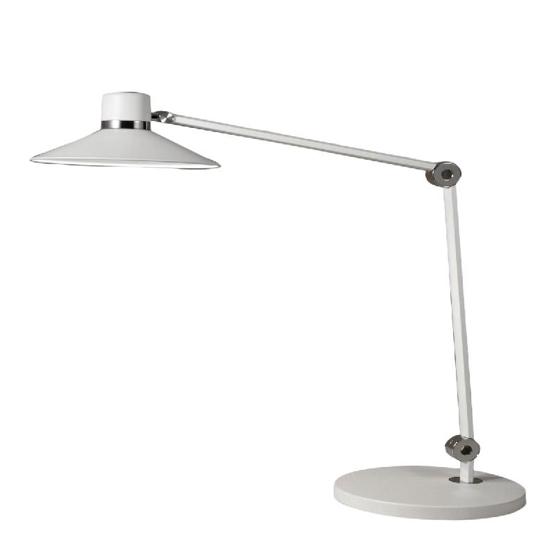 Fabas Luce Lampe De Table Led Panarea 10W En Métal Blanc, Design Moderne, Technologie Cct Réglable, Intensité Variable Par Pression, Idéale Pour L_0