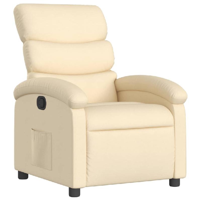 Fauteuil inclinable Crème Tissu Modèle Fervessal - 371698_0