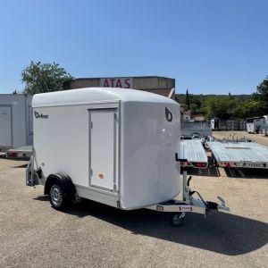 Fourgon 300x155x190 1300kg - Bois & Poly Blanc avec Porte Latérale Debon_0
