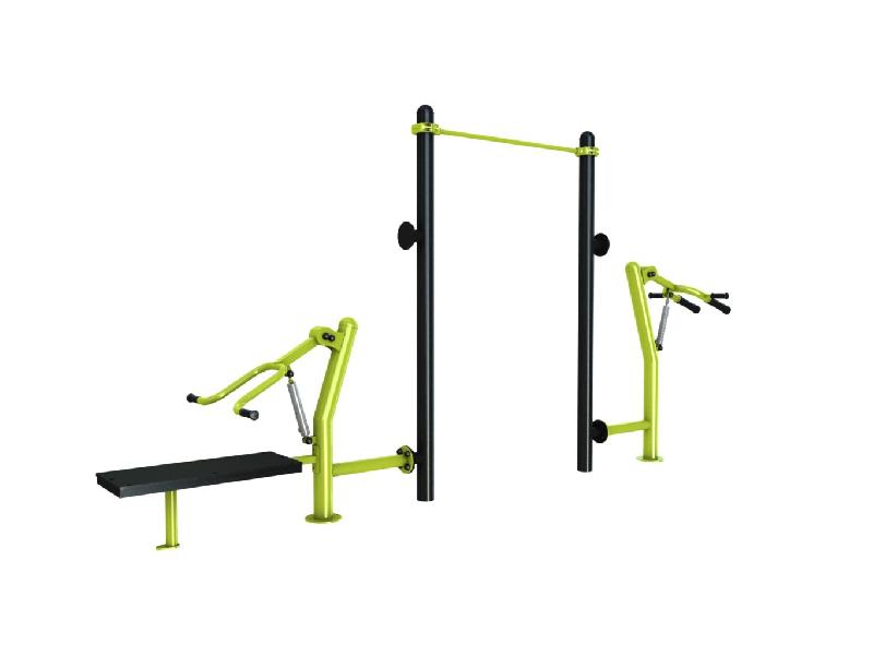 Agrès extérieurs avec Chest Press, Hack Squat et barre de traction - Station Combo 3-2_0
