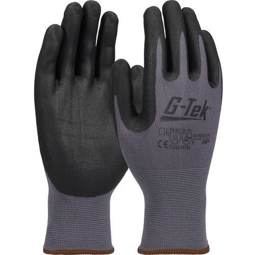 GANTS DE MANUTENTION NYLON JAUGE 15 ENDUCTION NITRILE MICROPOREUX - 8
