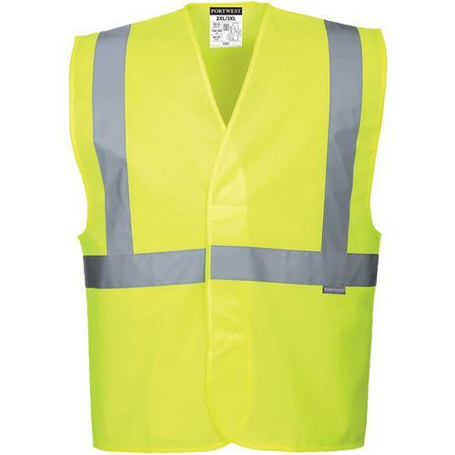GILET HAUTE-VISIBILITÉ 1 BANDE & BAUDRIER C472 JAUNE XXXL - PORTWEST