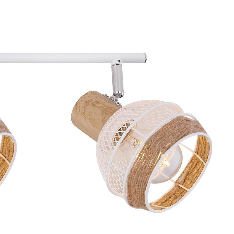 GLOBO PLAFONNIER WIDY DÉCOR CORDE DE CHANVRE, 4 LAMPES