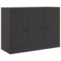 Helloshop26 - Buffet bahut commode armoire meuble de rangement organisateur cuisine salle de séjour salon 99 x 39 x 73 cm acier noir 02_0036160 - 300_0