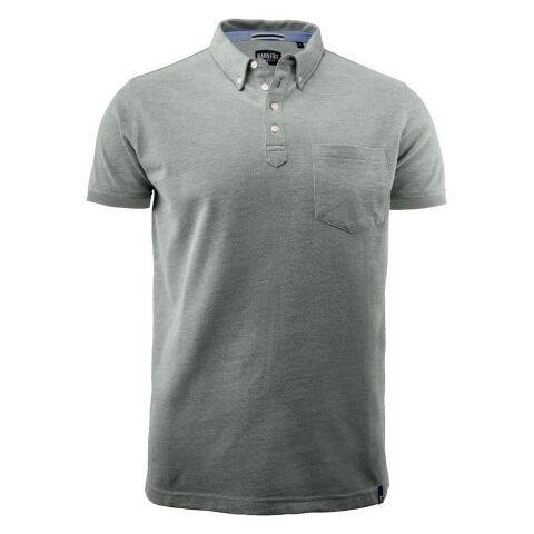 JAMES HARVEST LARKFORD POLO PIQUE HOMMES GRIS MÉLANGE - TAILLE L