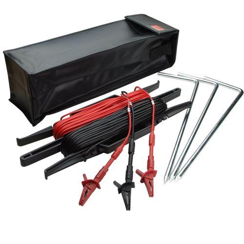 KIT TERRE ETKIT3 COMPRENANT: SACOCHE, BOBINOTS (3+15+30M), 2 PIQUETS - MEGETKIT3