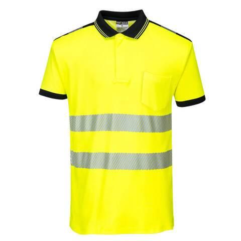 LOT DE 2 - PORTWEST T180 POLO HV PW3 JAUNE/NOIR - TAILLE XXXL