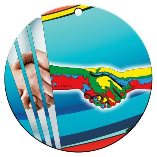 MÉDAILLE CÉRAMIQUE - AMITIÉ - 70MM