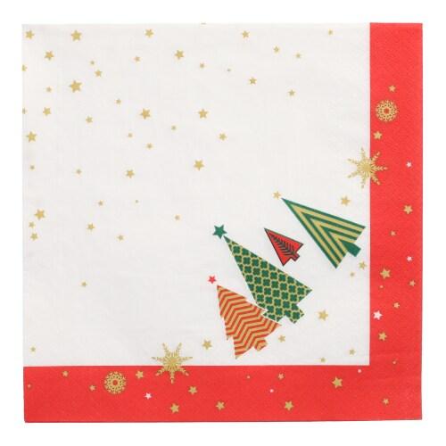 Papstar Serviettes de Noël 400, 3-épaisseur pliage 1/4 40 cm x 40 cm 