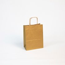 PAQUET DE 25 SACS KRAFT LISSE 110G, 16X8X21CM, OR - OR - LOT DE 2