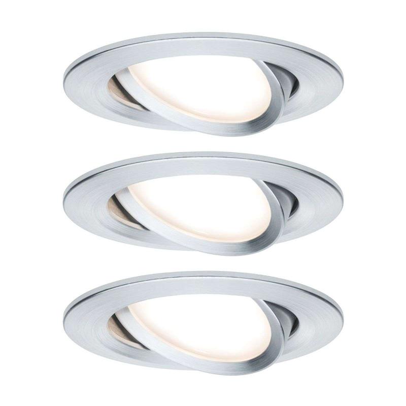 PAULMANN 3 SPOTS NOVA COIN ROND INCLINABLE, ALU
