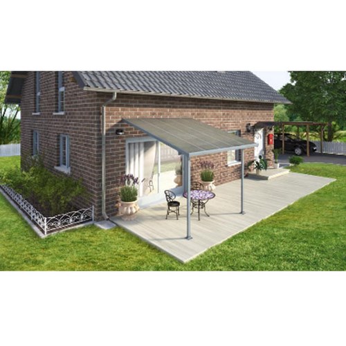 PERGOLA MURALE FERIA COUV TERRASSE GRIS 3X8M