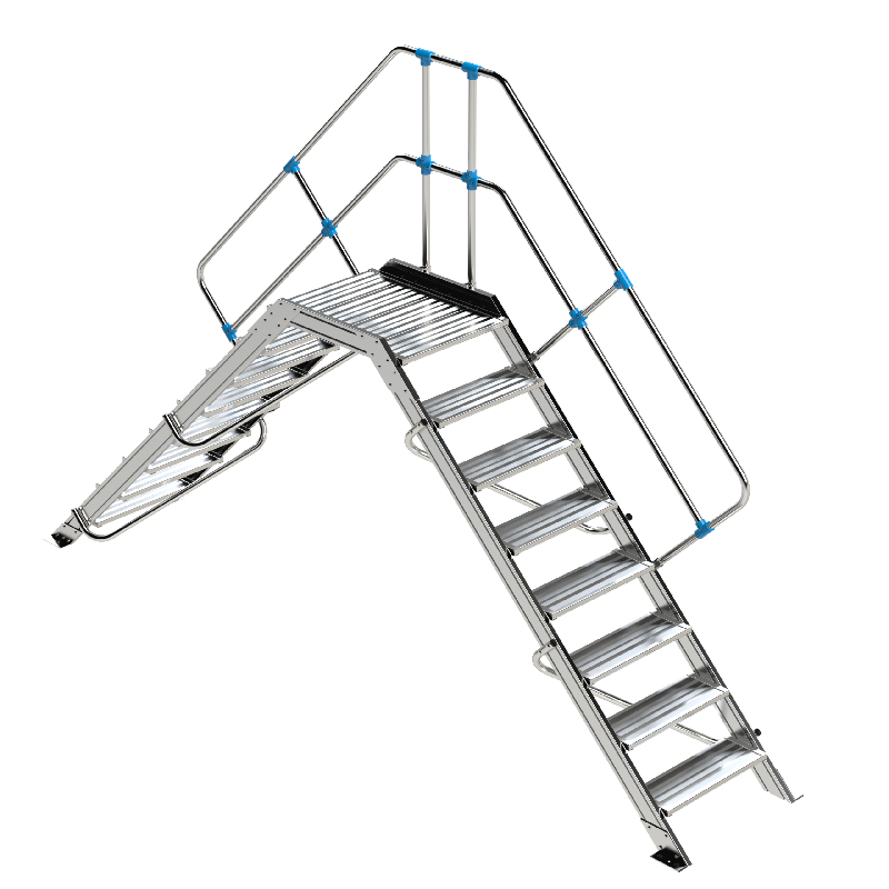 Plateforme double accès 45° 2 x 8 0,60 x 3,93 1,60 3,10_0