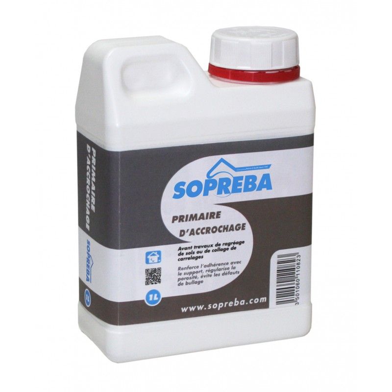 Primaire d'accrochage - sopreba - consommation moyenne : 150 à 300 g/m² - couleur : blanc laiteux_0