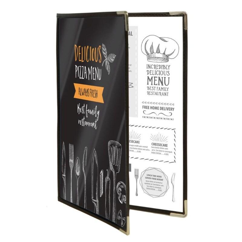 Protège-menus Crystal A4 doubles (lot de 3) - 237 x 15 x 322 mm - SECURIT - 0615402164795_0